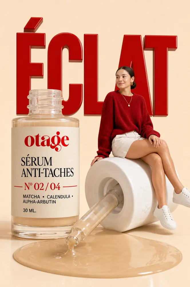 Affiche « Éclat » avec le sérum anti-taches